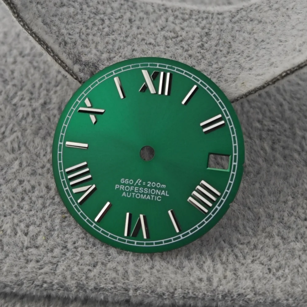 Nh35 Wijzerplaat Mat Oppervlak Log Oppervlakte Grootte 28.5Mm Romeinse Lettertype Wijzerplaat Custom Mechanisch Horloge Diy Gemodificeerde Horloge Accessoires