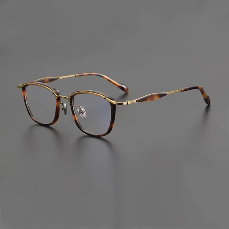 New niche comfortable pure titanium glasses frame retro business acetate square myopia glasses frame