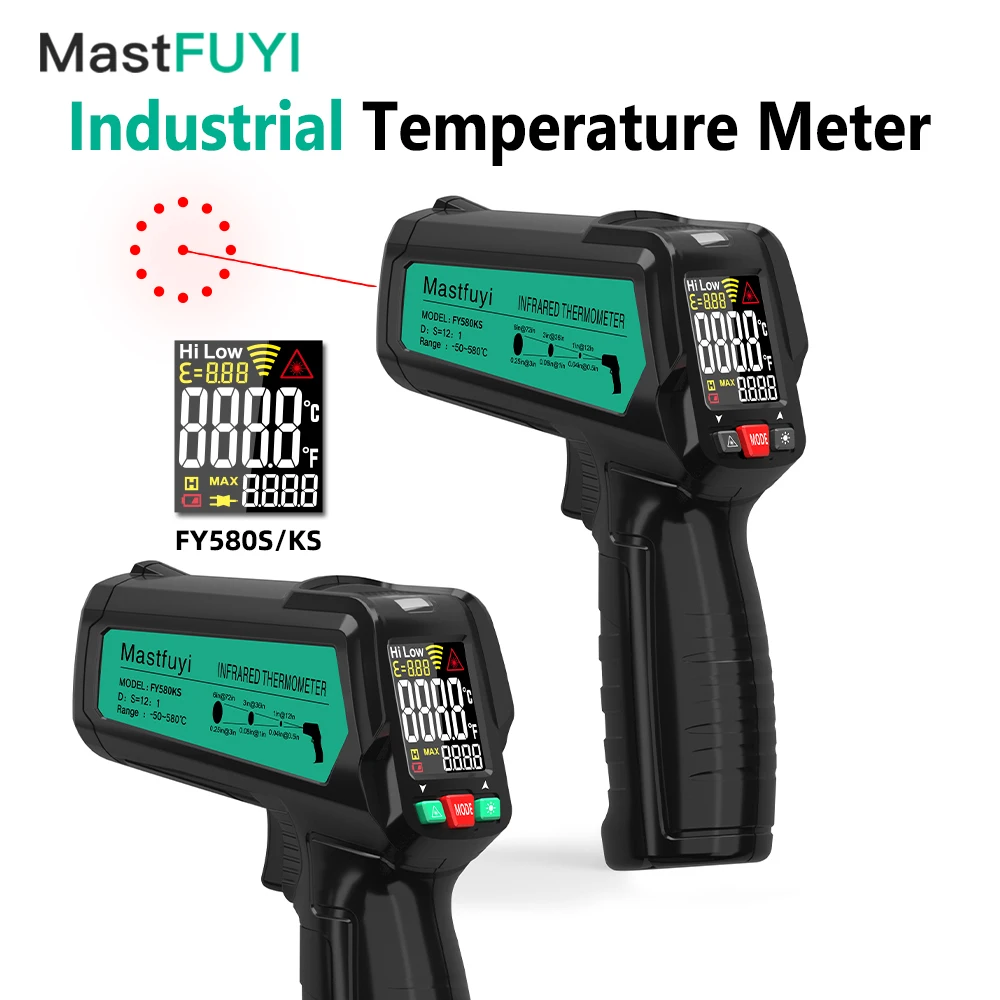 

MASTFUYI Non-Contact Infrared Thermometer with Thermal Imaging Hygrometer LCD Color Screen IR Temperature Gun for Home Cooking