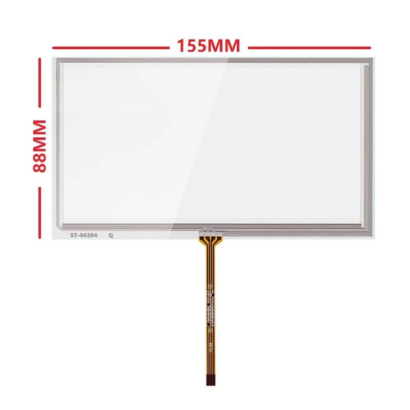 6.2/7/8 Inch 4 Wire Resistive Digitizer Touch Screen Panel Glass 155x88 165x100 188x141mm For Car DVD GPS Navigation Multimedia