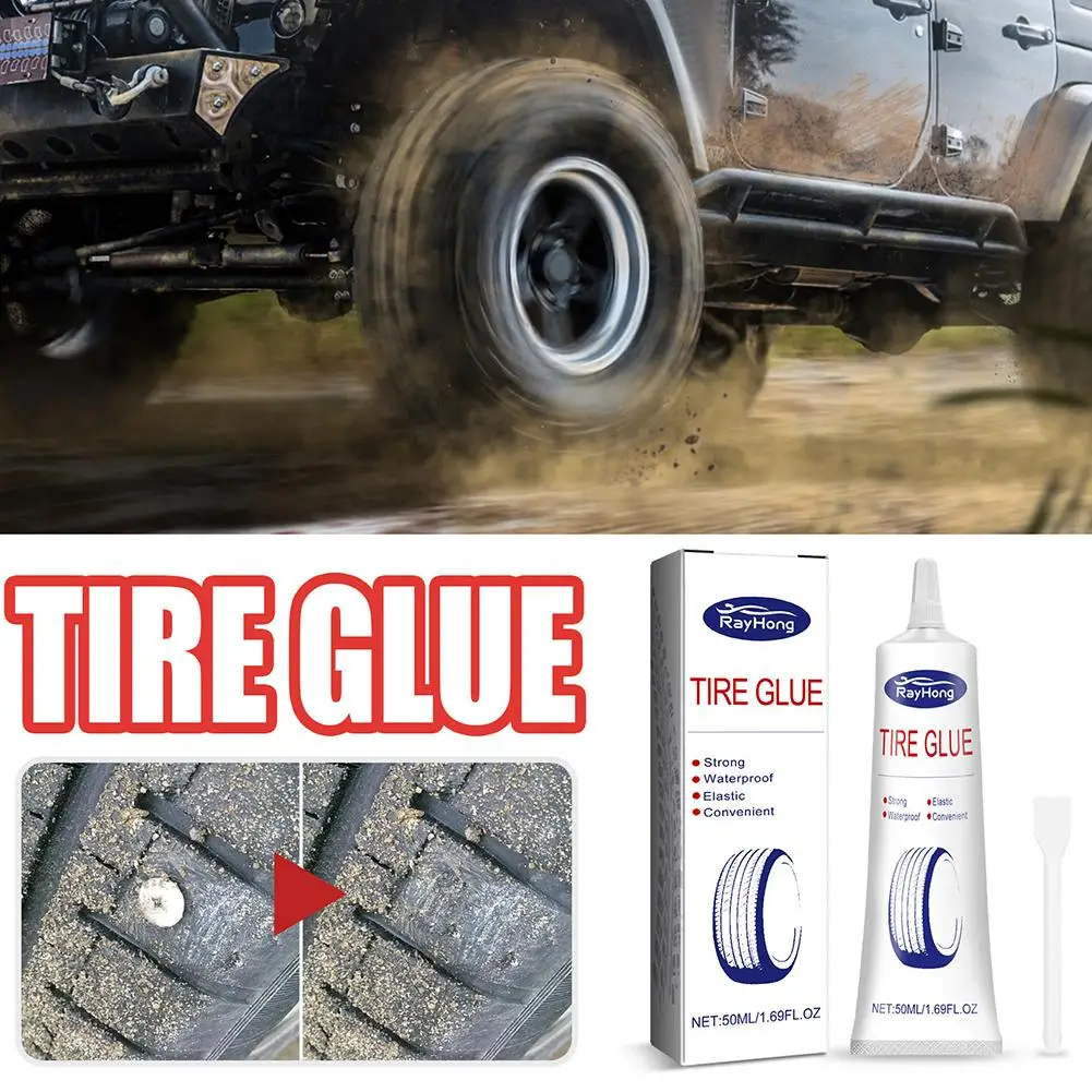 Car Tire Repair Glue Waterproof Motorcycle Repair Kit Repair Patch Tool Car Bike Strong Tire Tire Adhesive Rubber V4Z3