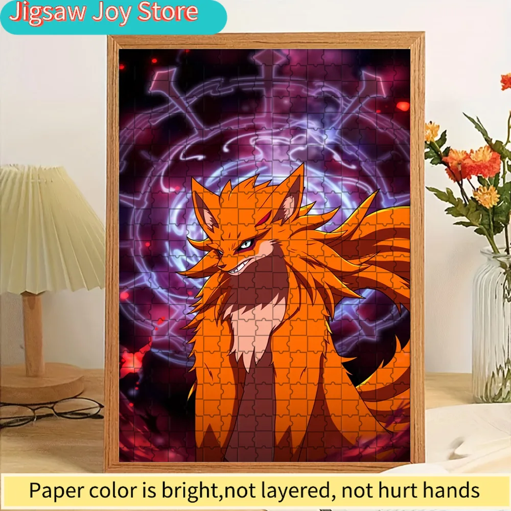 

Бумажная головоломка «Девятихвостый зверь Курама», аниме-пазл «Хвостатый зверь с фиолетовым магическим кругом», креативная бумажная головоломка для