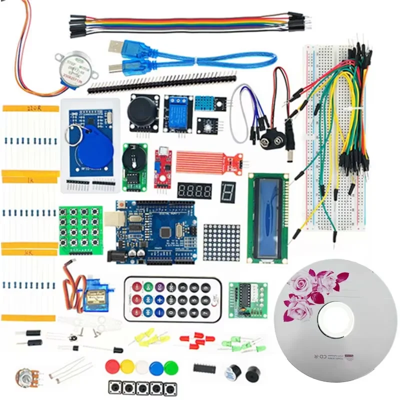 

RFID Upgrade Kit Super Starter Kit UNO R3 Improvement Development Board Tutorial Learning Kit Ultrasonic Suitable for Programmin