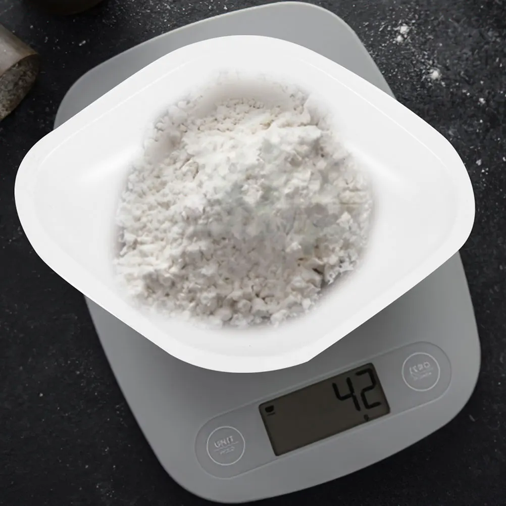 10 Stück rautenförmige Wiegetabletts, robuste, wiederverwendbare Probenausrüstung, tragbare Messwaage, Boote, Chemiepfannen