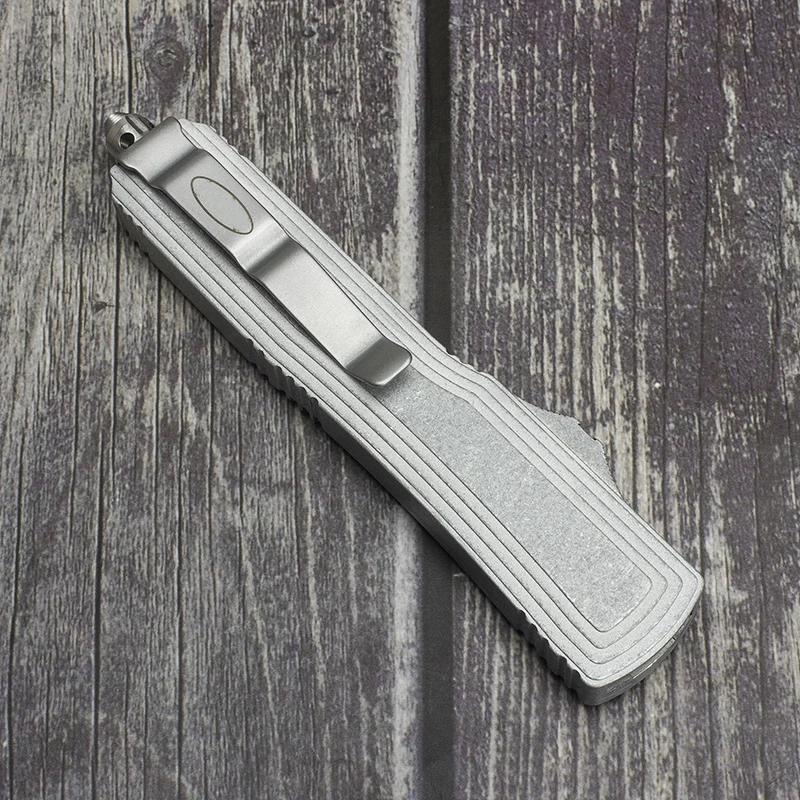 UT Tactical Beard Comb Custom OTF Excellently Designed Stone Washed Aviation Aluminum Handle Pocket Cool EDC Tools