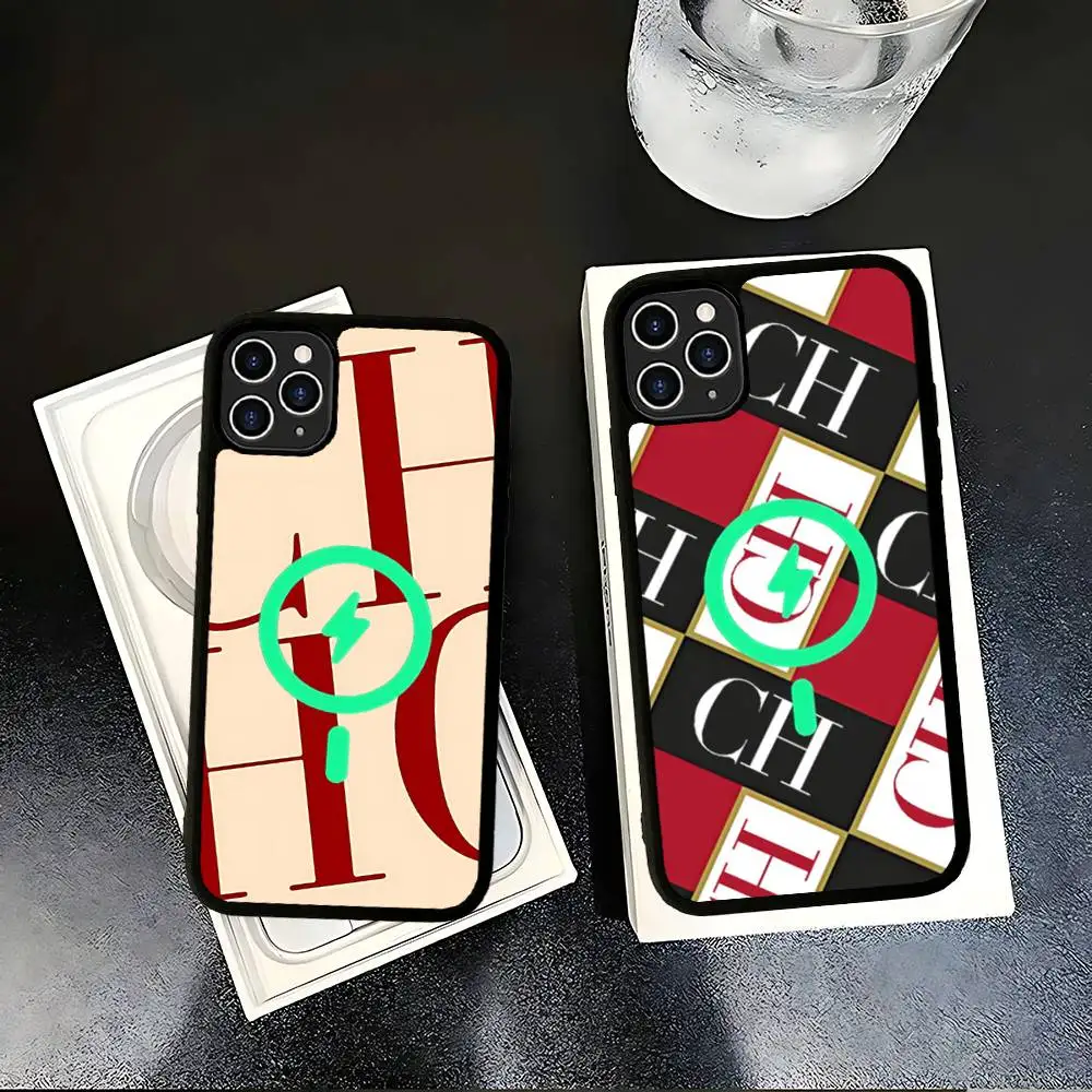 Funda Magnética para Teléfono Magsafe de Moda C-Carolina H-Herrera para iPhone 17 16 Pro Max 15 Plus 14 13 12 11