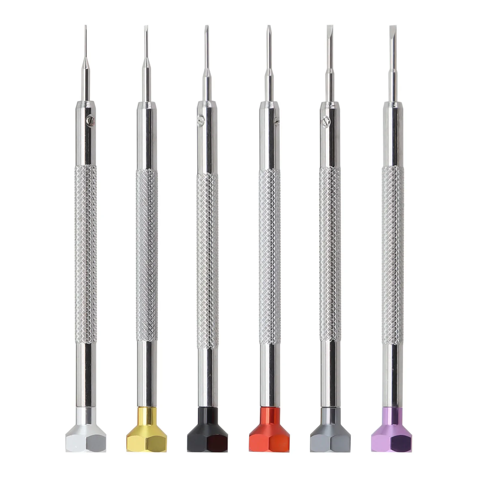 Colored Slotted Screwdriver Watch Glasses Repair Tool Hexagonal Head 0.6/0.8/1.0/1.2/1.4/1.6mm For Repairing Watches