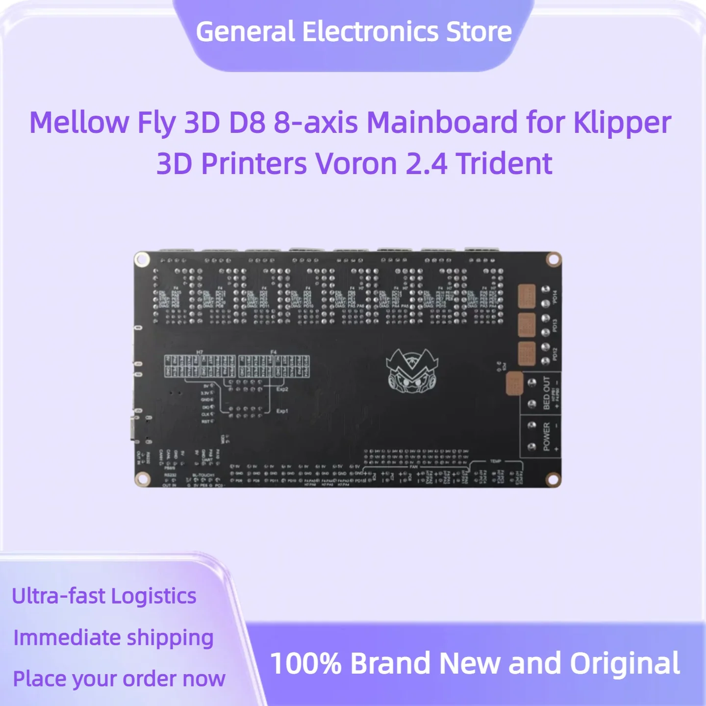 Mellow Fly 3D D8 8-axis Mainboard for Klipper 3D Printers Voron 2.4 Trident