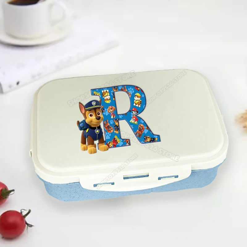 

Paw Patrols Letter Kids Lunch Box Cartoon Alphabet A-Z Boy Girl Student Bento Box with tableware Portable Office Food Container