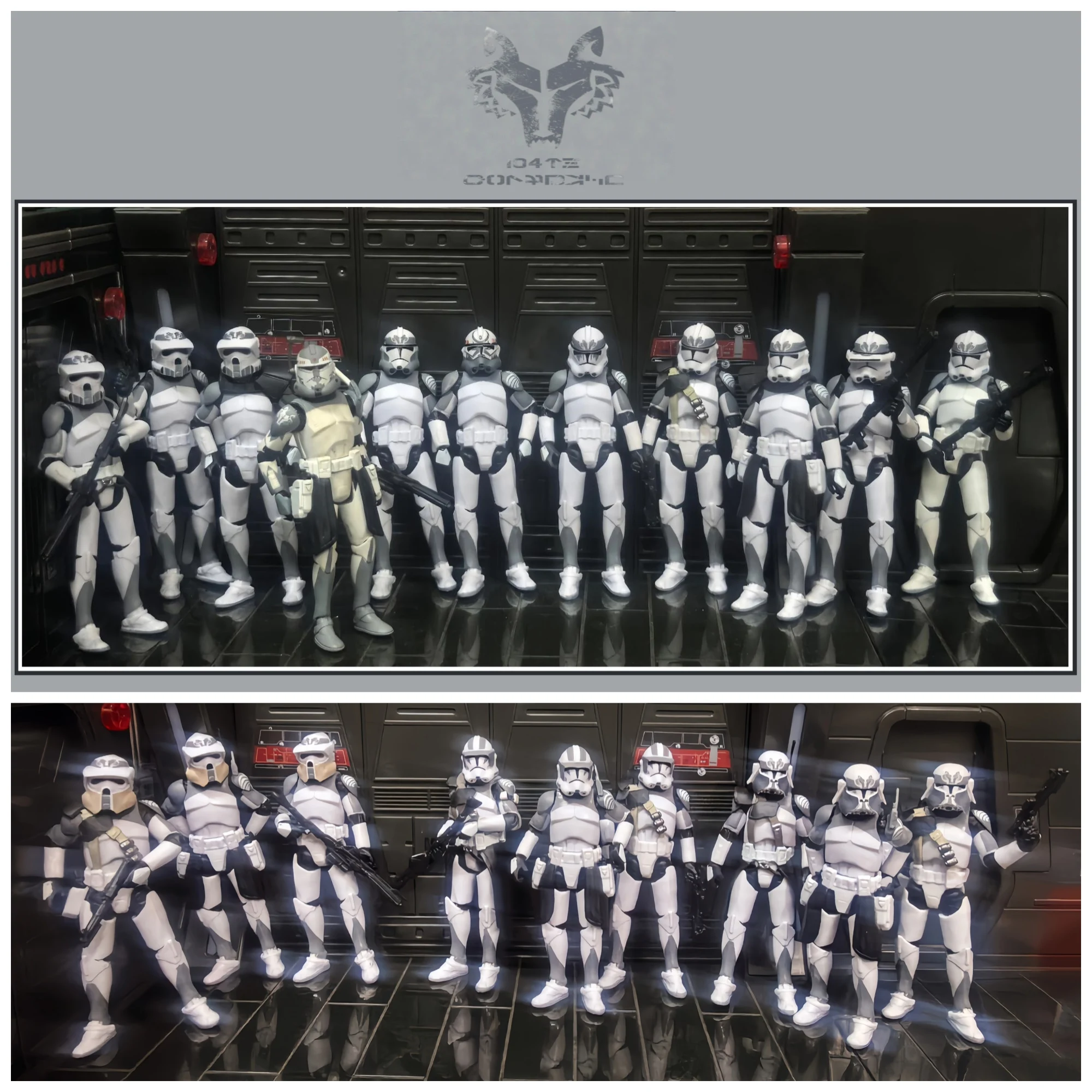 Star Wars 3,75 Zoll Trooper 1/18 Airborne 212th 104th Wolfpack Heavy Wolffe Actionfigur Spielzeugmodell Lose
