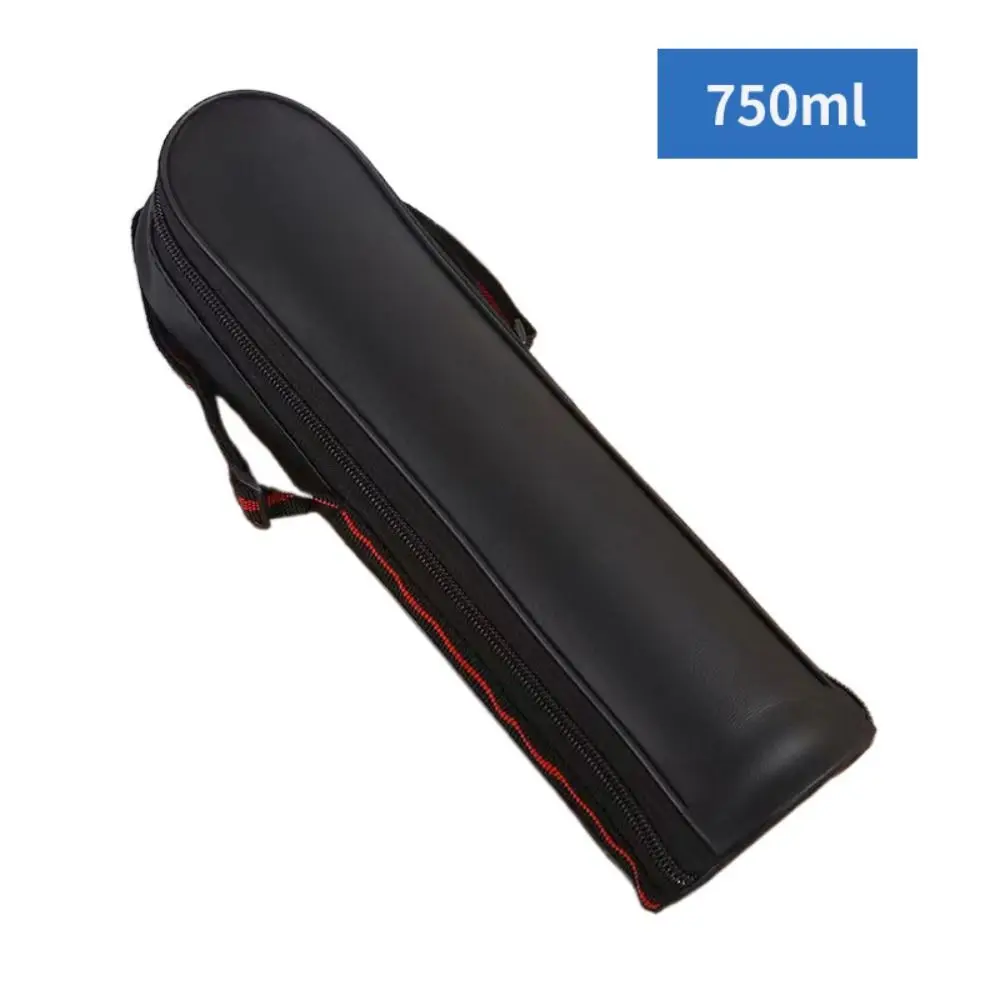 New 350/500/750/1000ML Water Bottle Carrier Portable Black Leather Water Storage Bottle Bag Holder Bottle Storage Bag