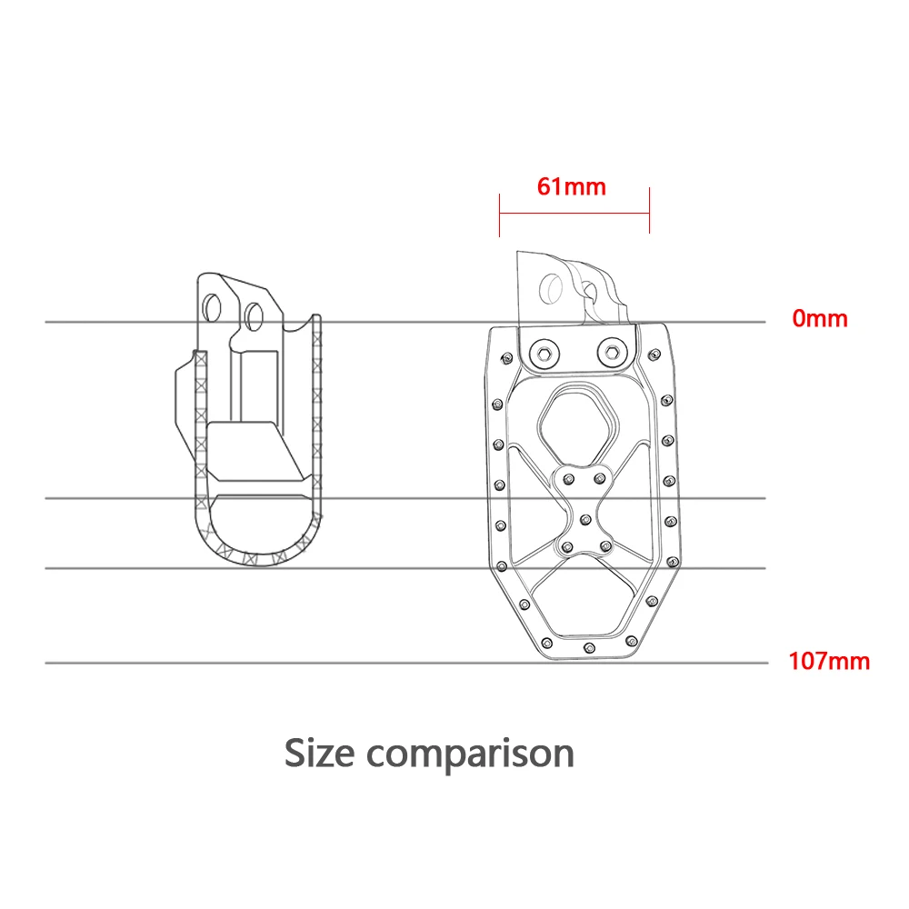 For Suzuki DR-Z125 2003-2004-2005-2006-2007-2008-2009 DRZ125 Motorcycle CNC Enlarged Footrest Motocross Wide Fat Foot Pegs Pedal