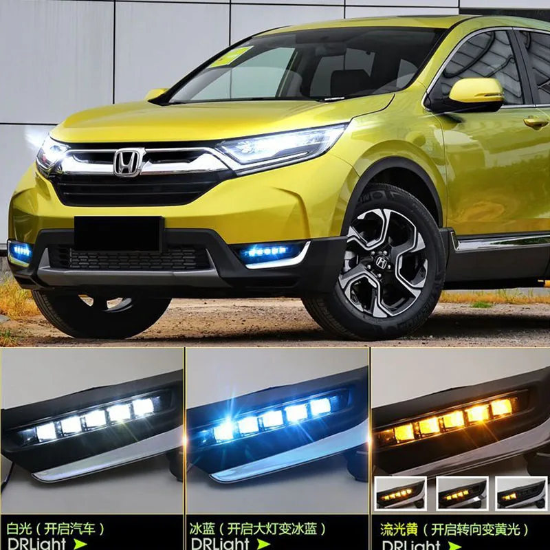 

2 шт. для HONDA CRV 2017-2019 передние противотуманные дневные ходовые огни Streamert Modification LED