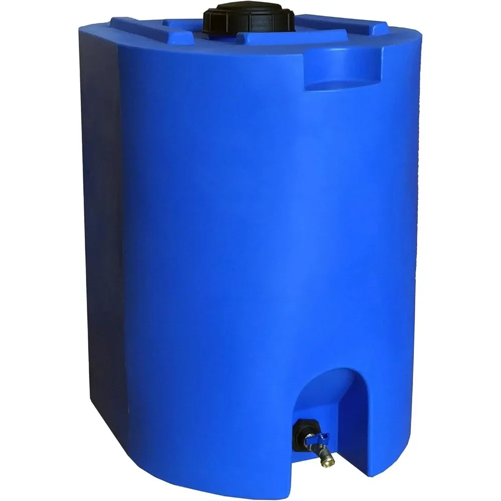 

Rugged Stackable Water Storage Tank, 55-Gallon Blue Container with Spigot – Durable & Space-Saving Design for Emergency,