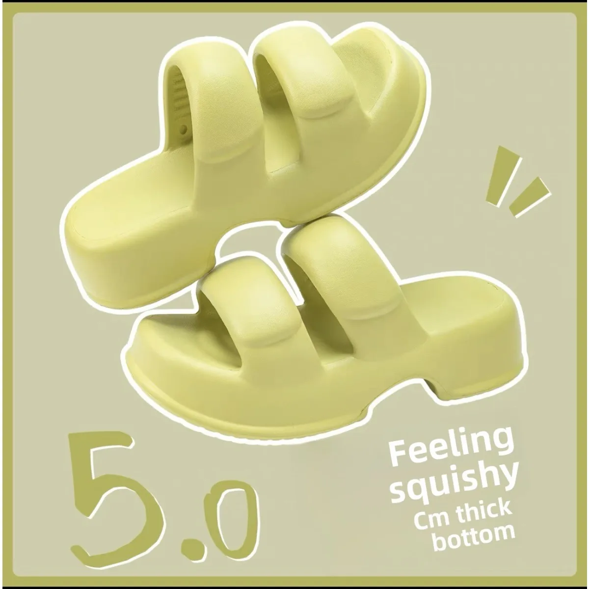 

Женские тапочки на толстой подошве, мягкие, удобные, легкие, мягкие, эластичные, нескользящие, подходят для летней одежды с тапочками из ЭВА