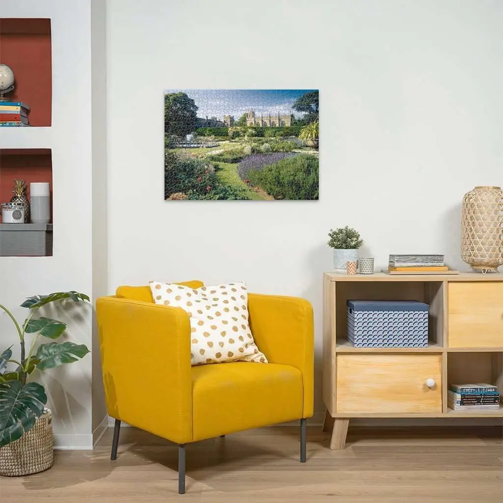 75*50cm quebra-cabeças de papel jardim castelo quebra-cabeça 1000 peças presente perfeito para crianças adultos casa sala de jogos quarto decoração da parede