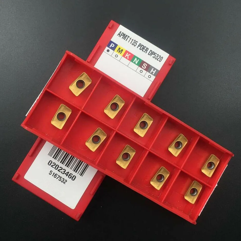 10 pz APMT1135 PDER DP5320 Lama APMT1135PDER DP5320 Taglierina In Metallo Duro Per Acciaio BAP 300R Inserto di Fresatura Vendita Calda Brand New