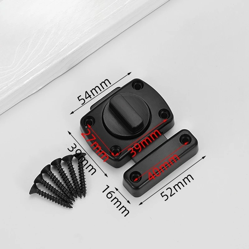 

1 шт. Засов для домашней безопасности, поворотный засов-защелка, замок-слайдер для ворот, поворотный цилиндровый замок для дверей ванной и туалета