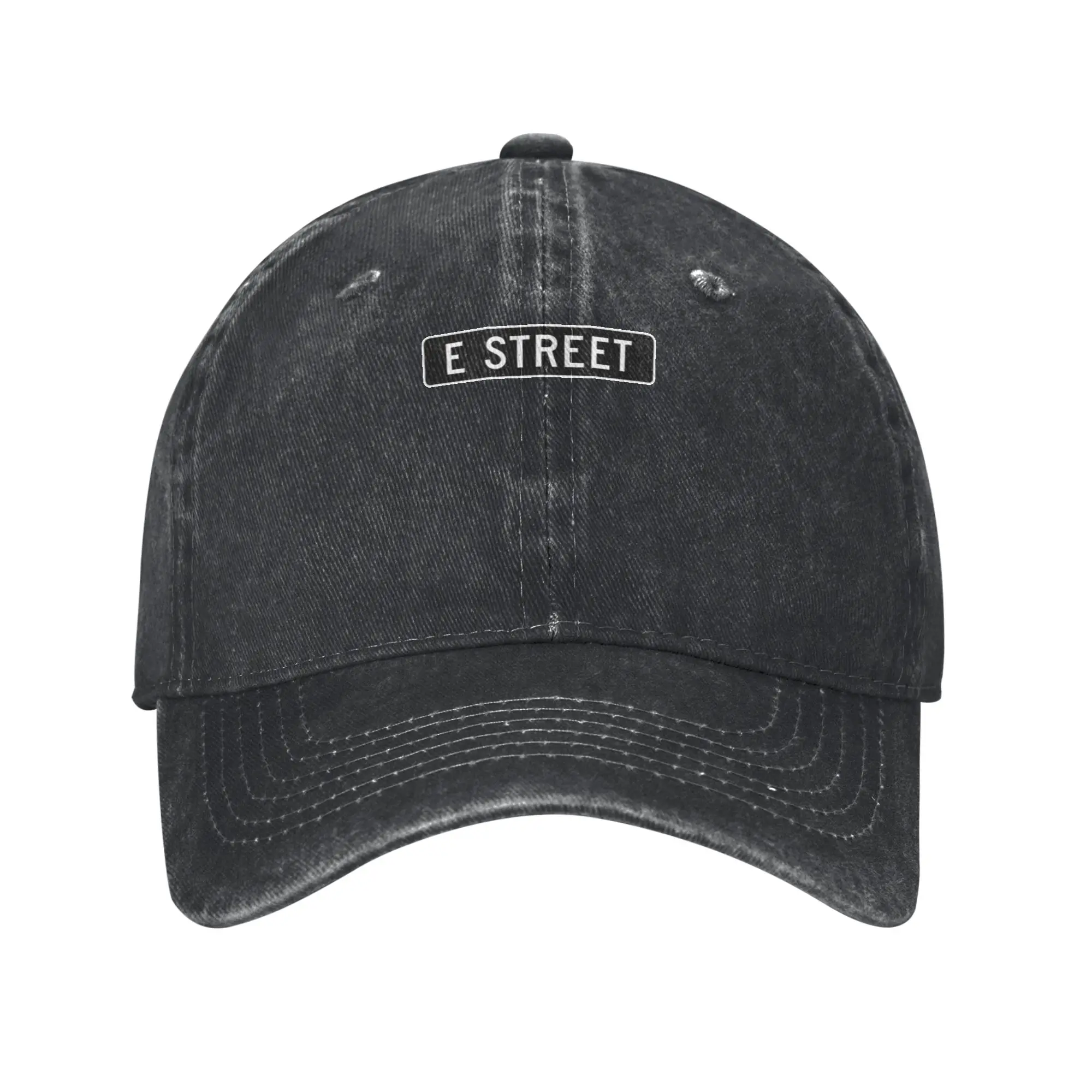 E street  vintage street sign Fashion Baseball Cap  Streetwear Luxury Cap  Seaside Camping Luxury Cap