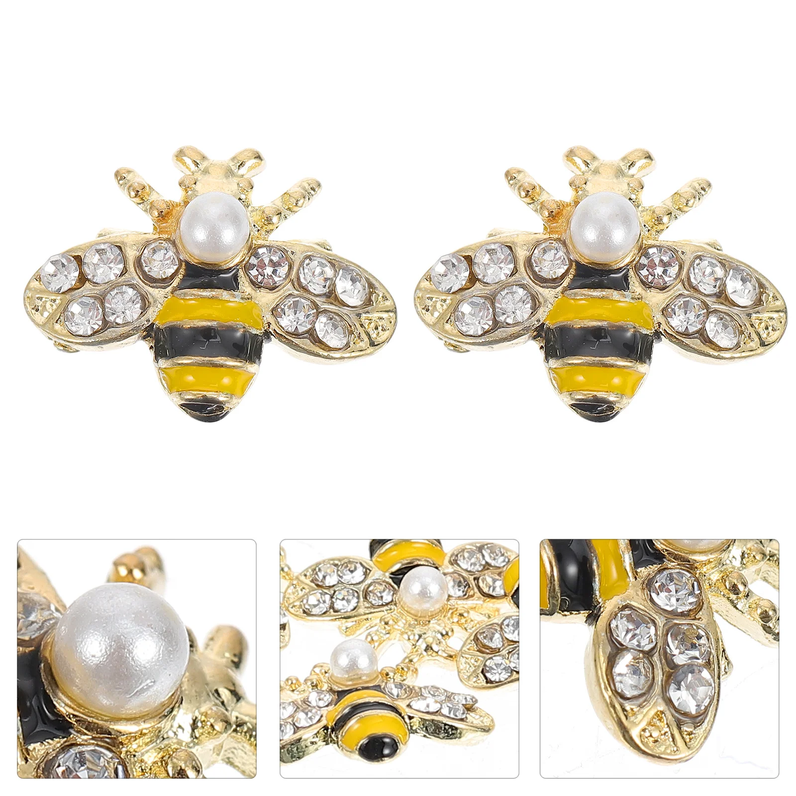 

20Pcs 3D Bee Nail Charm Alloy Nail Art Decoration Unique Creative Design DIY Manicure Ornament for Professional Use