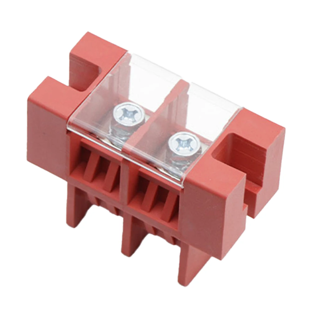 

Black Red High Current Terminal Block Transparent Protective Shell Scratch-proof Strong Conductivity Screw Fixing