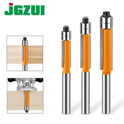 1/4&6MM SHANK Flush Trim Router Bit End Double Bearing For Woodworking Cutting Tool