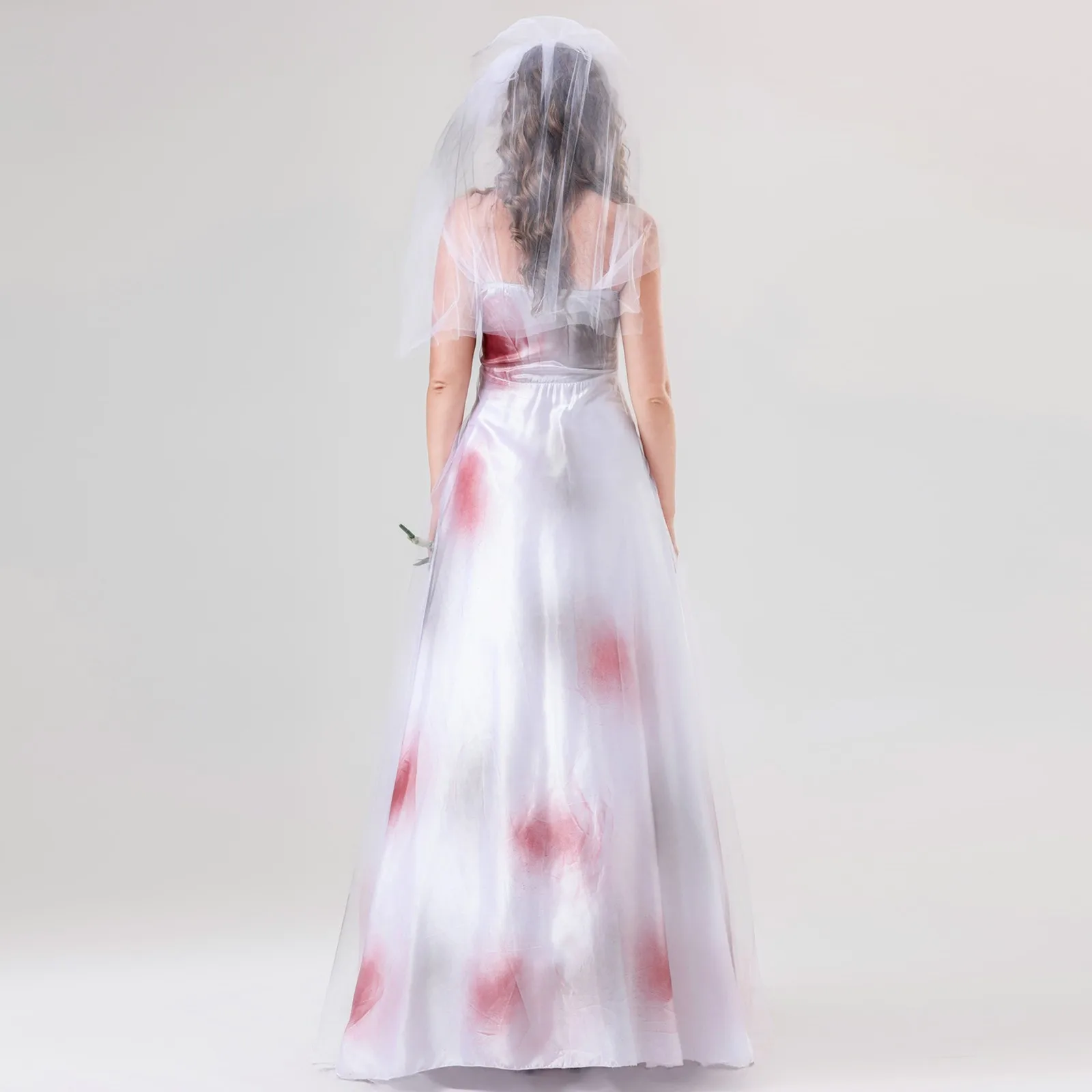 Halloween Mexican Day of the Dead Scary Zombie Bloody Ghost Bride Fancy Costume masquerade Horror Witch Vampire Cosplay Dress