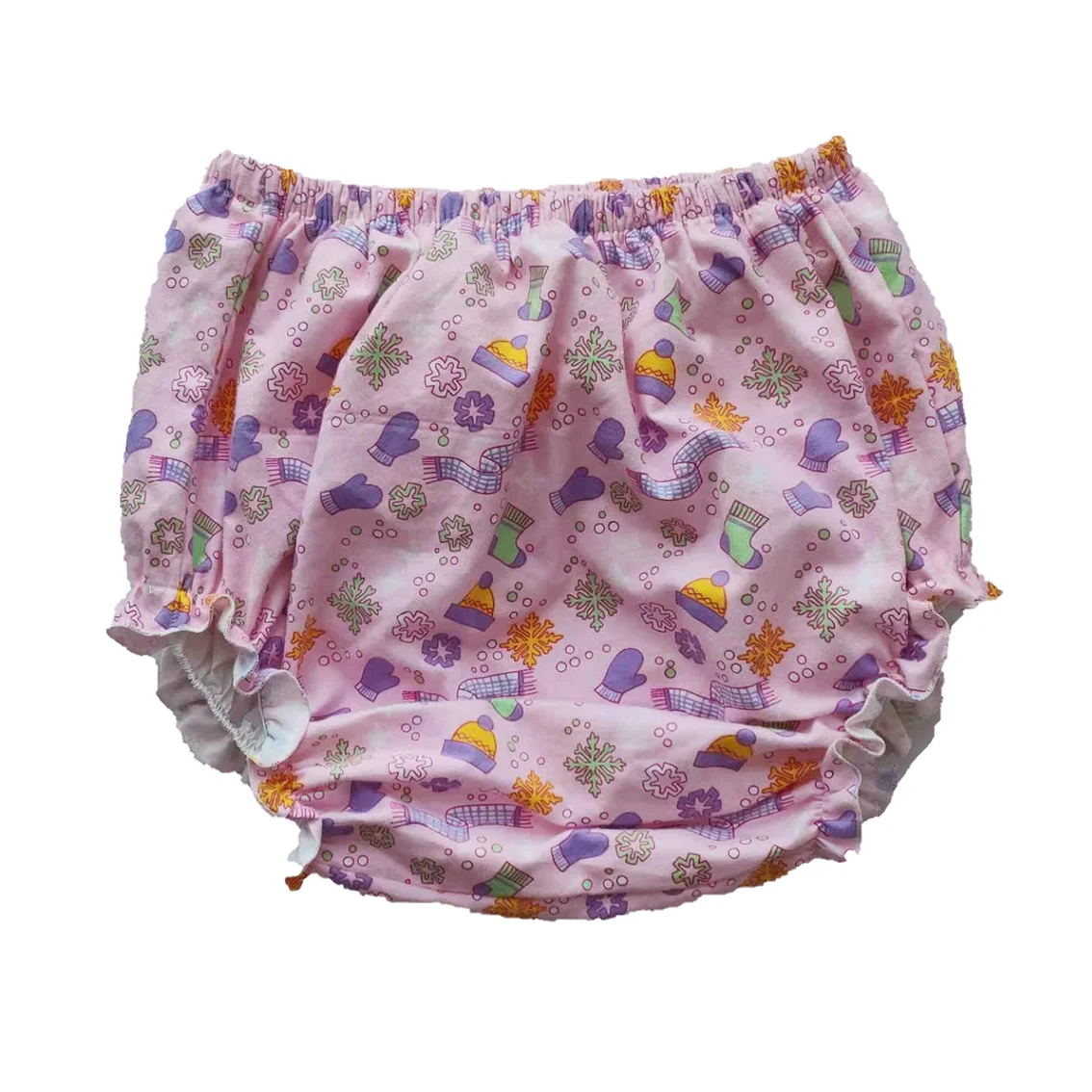 Pantalones de franela de algodón para incontinencia para adultos, algodón, estampado, PVC, Color rosa, Langkee Haian ABDL