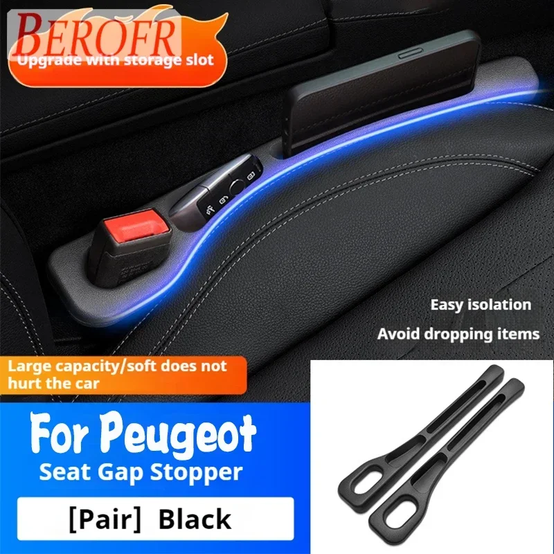 

Car Seat Gap Filler Side Seam Plug Strip with Groove Leak-proof Filling Strip For Peugeot 206 207 307 308 208 3008 508 2008 5008