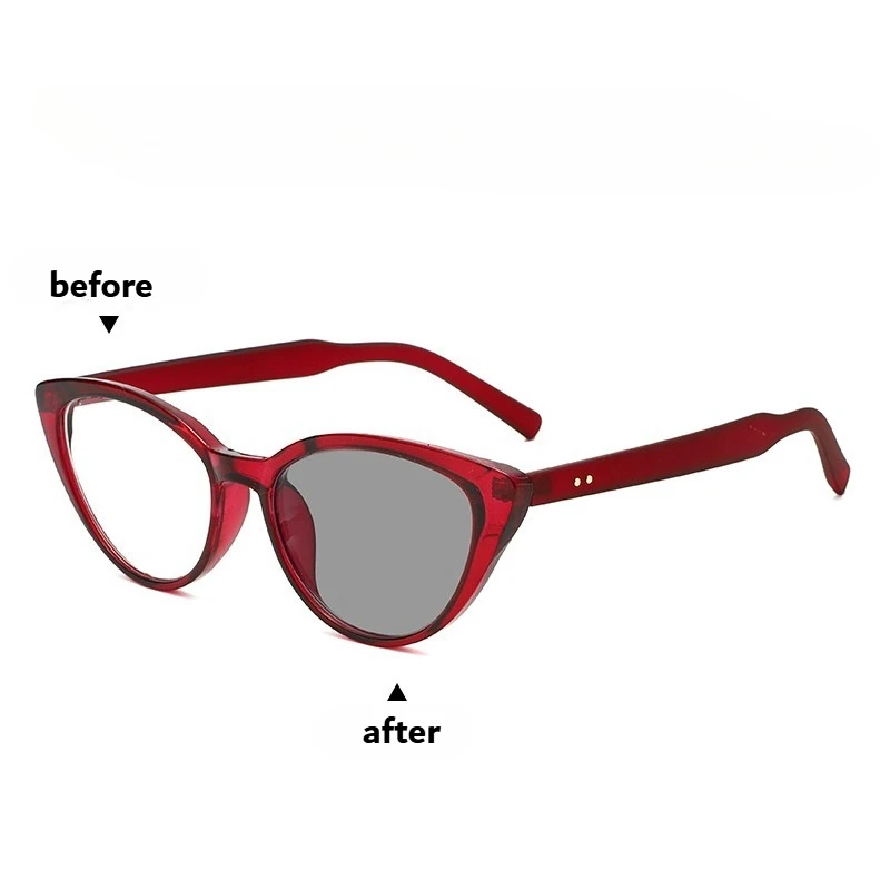 Vintage Cat-Eye-Photochrom-Brille für Damen und Herren, modische Outdoor-Anti-UV-Presbyopie-Brille, trendige Retro-HD-Fernsichtbrille – Detail 5