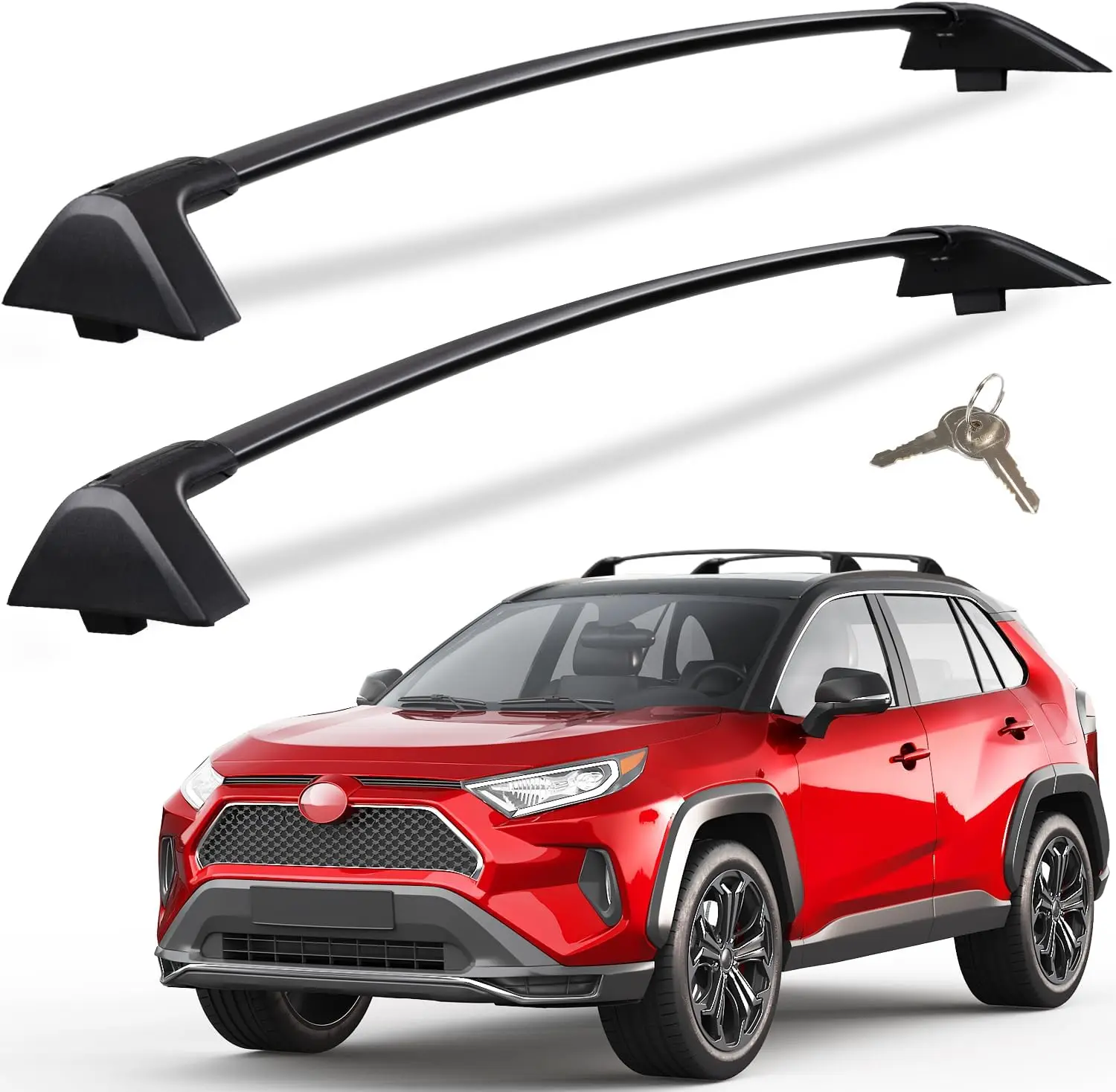 

Lockable 260lbs Roof Racks Cross Bars for Toyota RAV4 2019-2025, Aluminum Anti-Theft Metal Accessories