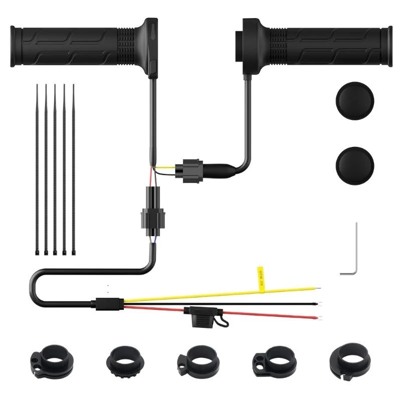 

Система обогрева руля мотоцикла, 6 предустановленных температур, водонепроницаемая прочная резиновая ручка для поездок на работу