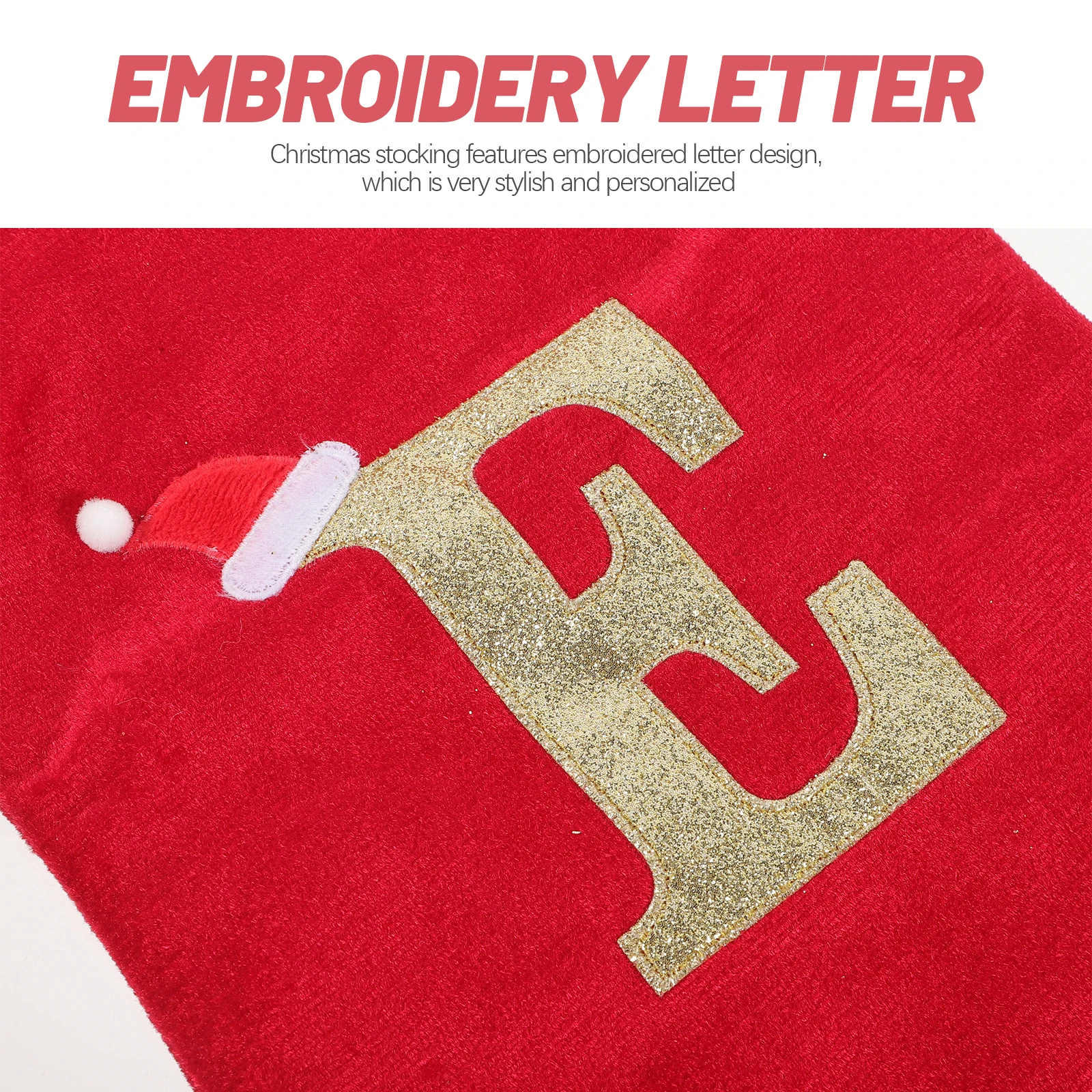 

Christmas Socks Stocking with Letters Decorations Gift Bag Stockings Fabric Holiday for Boys