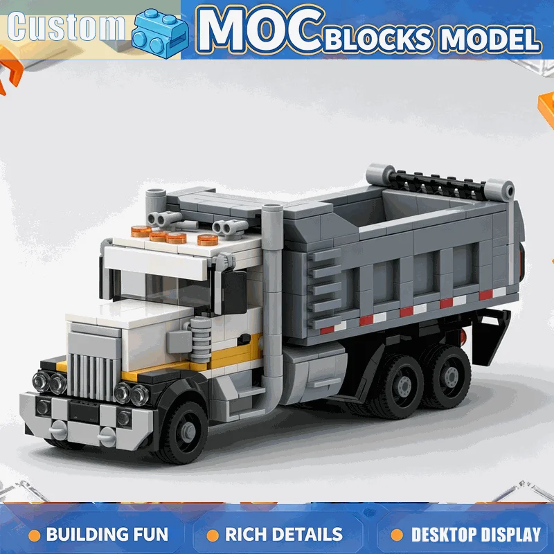 NEW 583PCS MOC Heavy Duty Dump Truck Model Building Blocks City Construction Vehicle DIY Assembly Creative Educational Toy Gift