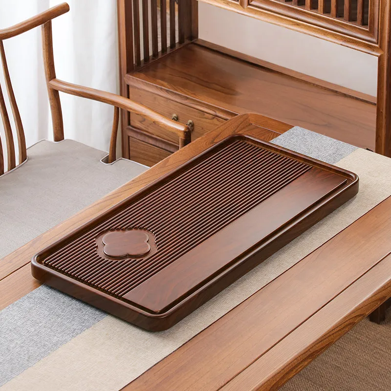 

Роскошный прямоугольный поднос для чая, деревянный настольный горшок, офисный капельный поднос, китайская кухня, длинный поднос для чая, прямоугольные бандажи, товары для дома