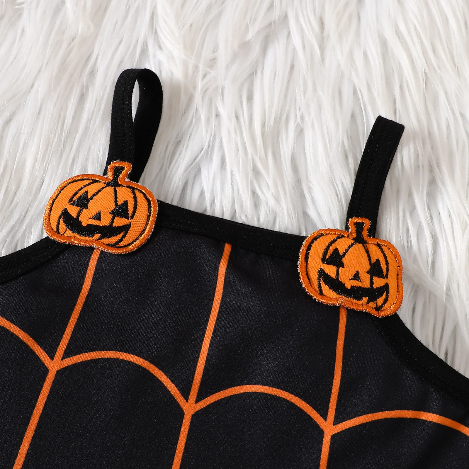 Vestido de Halloween con estampado de bruja para niños pequeños, tutú de calabaza amarilla para niñas, Cosplay infantil, divertido vestido de fiesta de manga larga de dos piezas