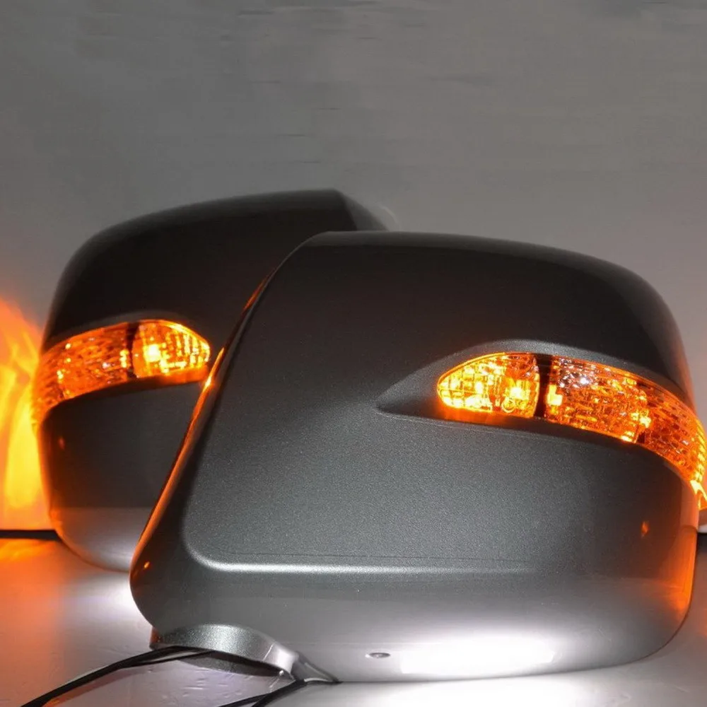 LED Rear-view Mirror Lights With Cover, LED Yellow Turn Signal Lights + White Foot Lamp compatible with Nissan NV200 2012-2018