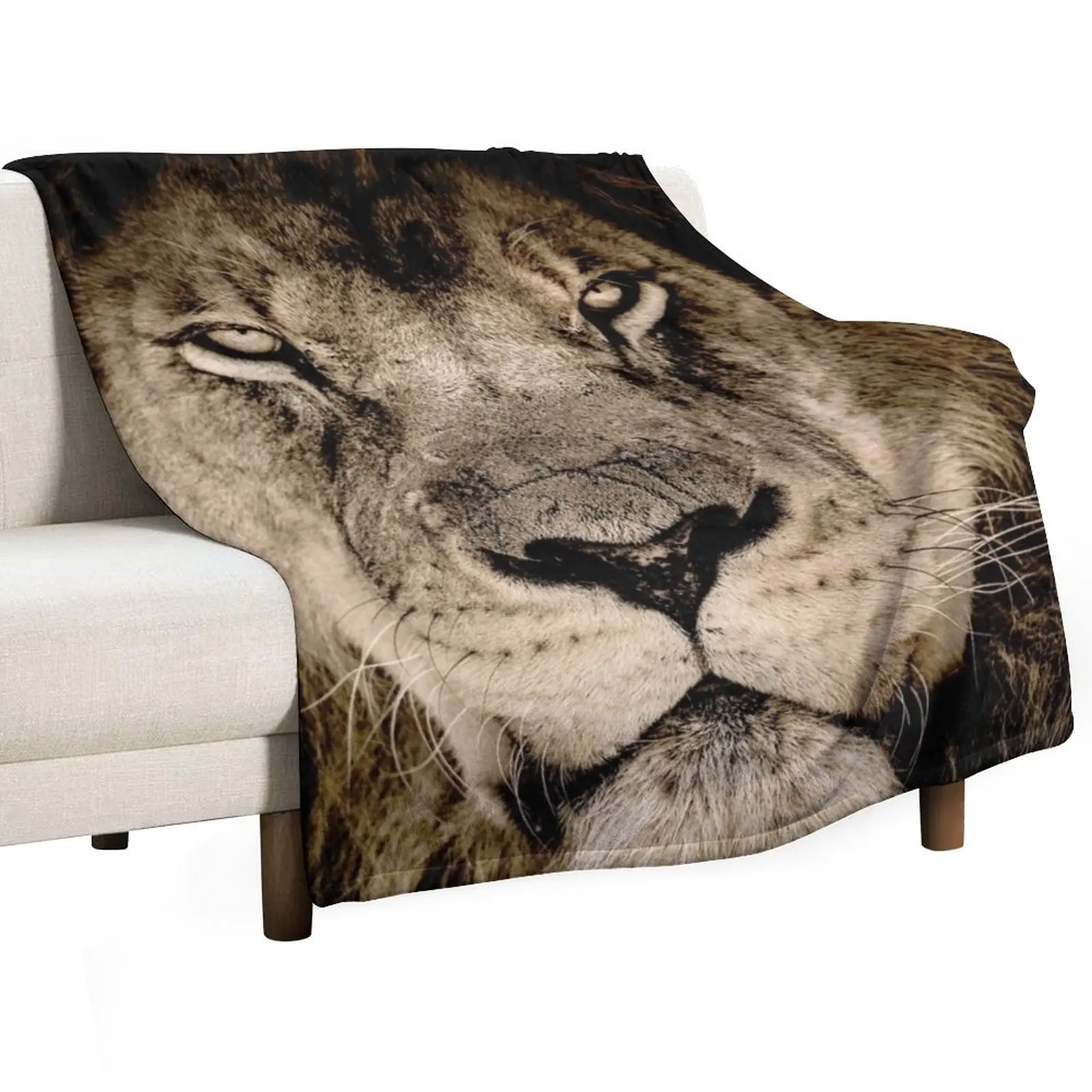 

Face of Lion Throw Blanket Blankets For Baby Polar Decorative Sofa Weighted Blankets