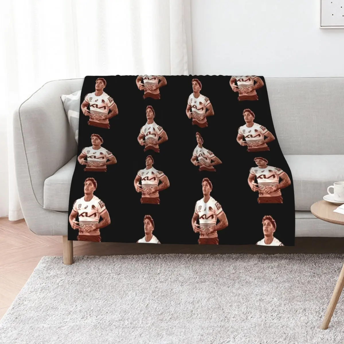 Reece Walsh hot orange posterised Throw Blanket Thermal Luxury Brand Sofa Throw Retros Camping Personalized Gift Blankets