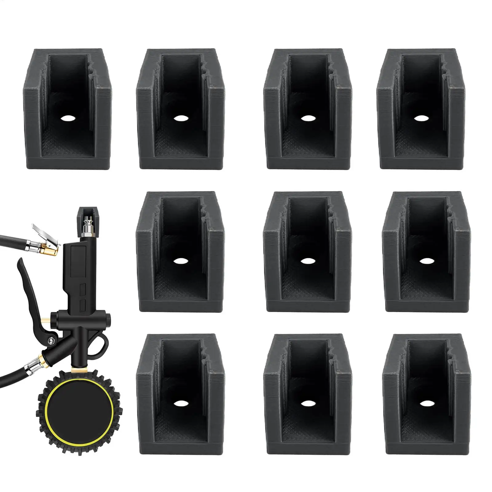 Juego de portaherramientas de aire, estante de almacenamiento de montaje en pared para herramientas neumáticas, organizador de garaje que ahorra espacio para taller y reparación de automóviles, 10 Uds.