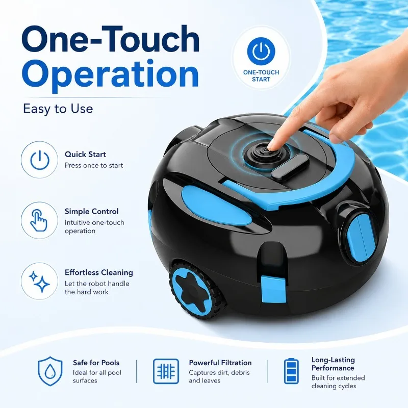 Sweeping and Suction Function with Sensor for Auto Parking and Fast Charging Pool Cleaning Robot