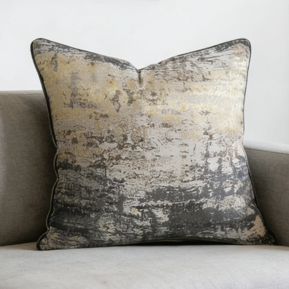 Luxury Black God Mix Abstract Vintage Modern Fashion Pillow Cover 45x45cm Square Decoration 1 Piece Pack