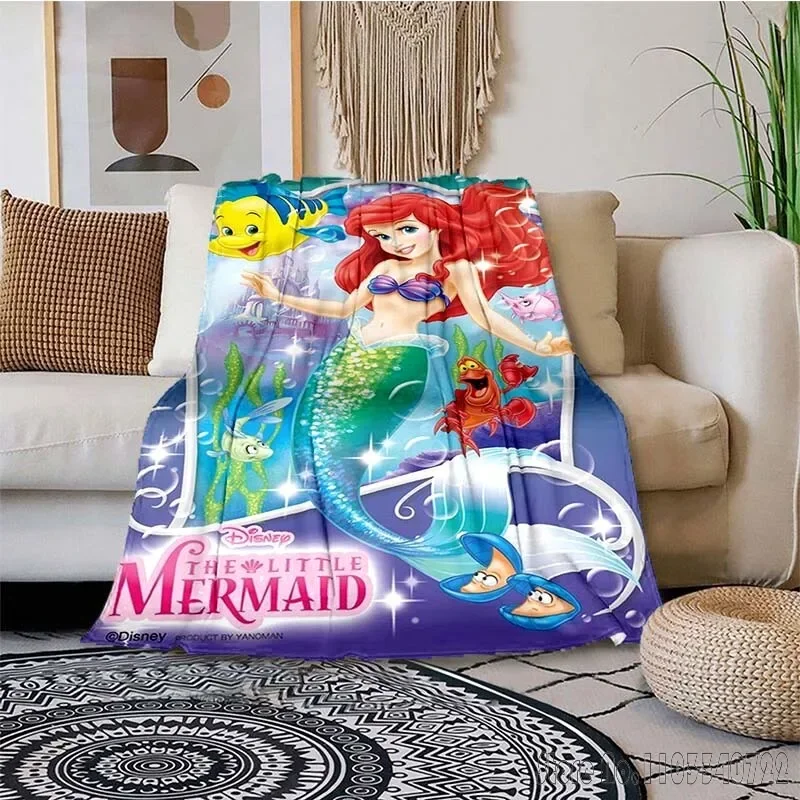 

Disney The Little Mermaid Cartoon Blanket Travel Picnic Blanket Children's Adult Household Blankets Gift