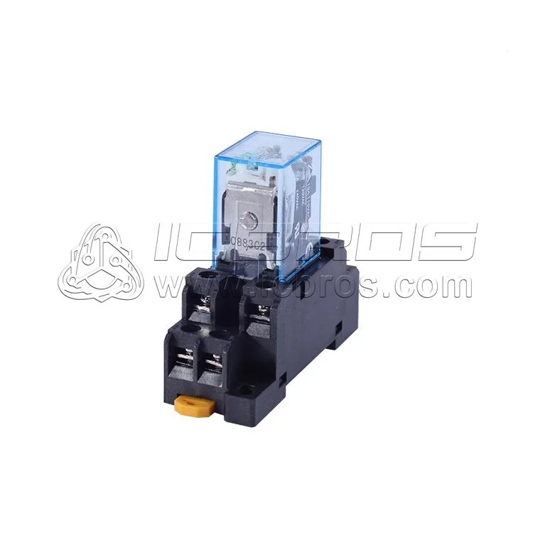 1Set LY2NJ LY2N-J DC12V 24V 36V 48V 110V 220 240V AC 10A 8PIN Coil Power Relay DPDT HH62P HHC68A-2Z With Socket Base