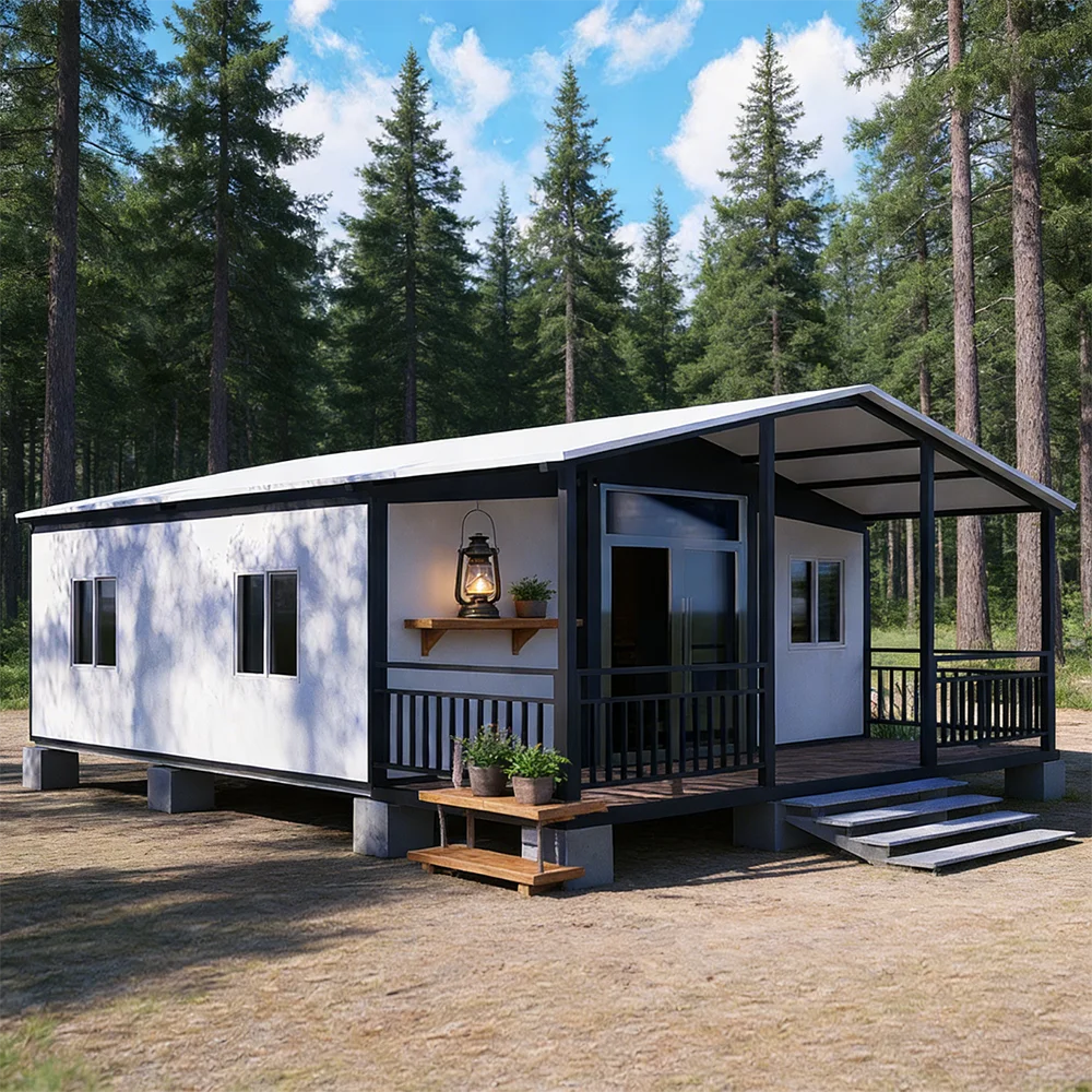 Relocatable Building with Stackable Storage Modules for Multi Story Foldable House Application