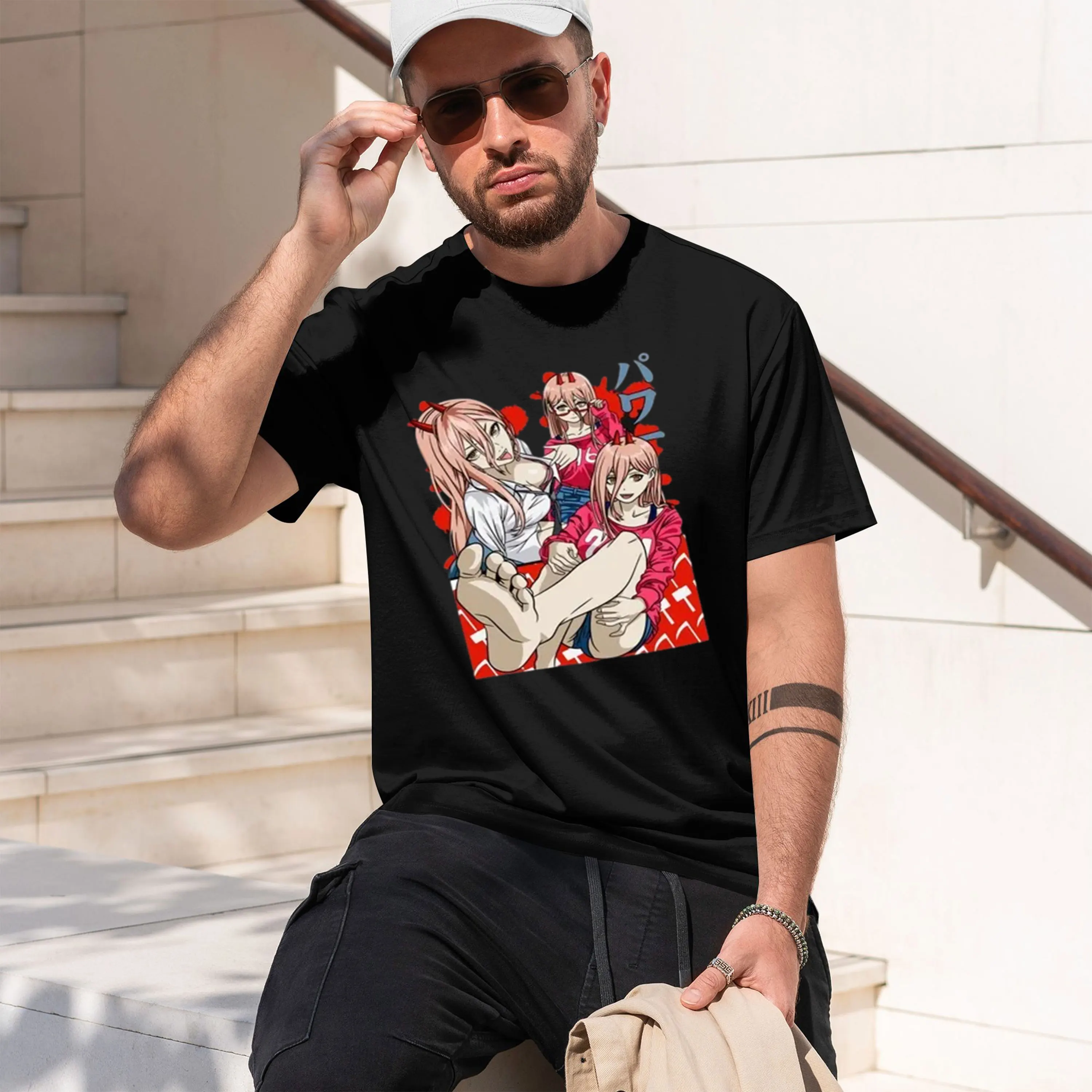 Man T-Shirt Devil Anime Janese Manga Man Denji Shirt 2026 New Model Men’s Short-sleeve crewneck T-Shirt Classic Casual Multiple
