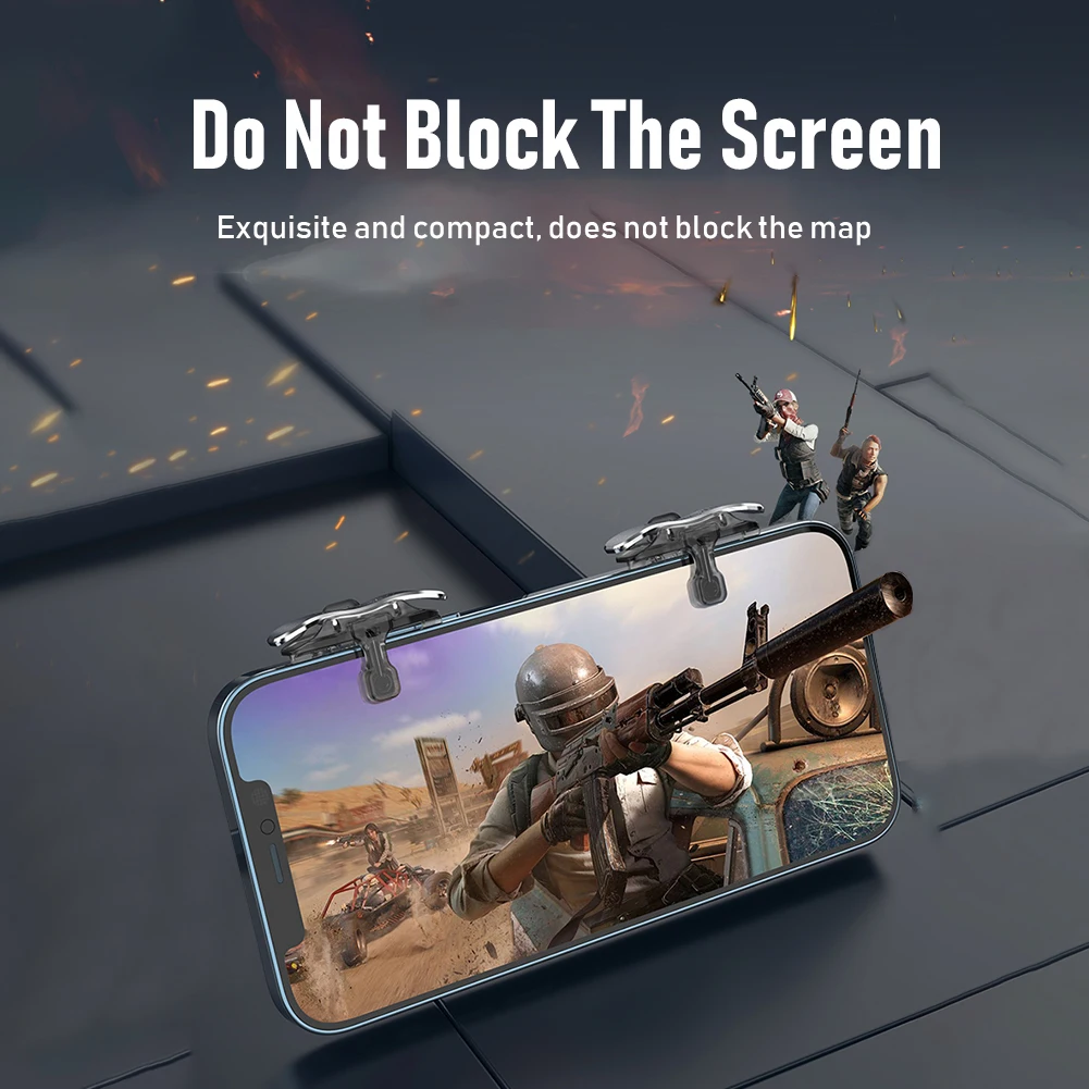 1/2Pairs لعبة الهاتف المحمول الزناد ل PUBG اطلاق النار مفتاح الهدف زر 4-13 مللي متر سمك الهاتف العالمي غمبد تحكم عصا التحكم