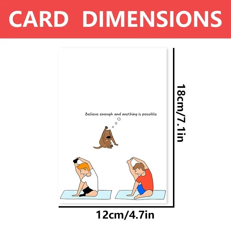 1 fun birthday card, creative yoga patterns, the best gift for friends in the family.