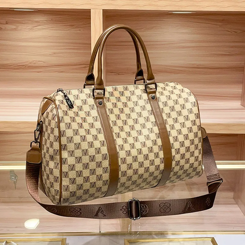 2026 New Hong Kong Genuine Leather Travel Tote,Large Capacity Handheld Duffel,Versatile Summer Luggage Bag for Men & Women