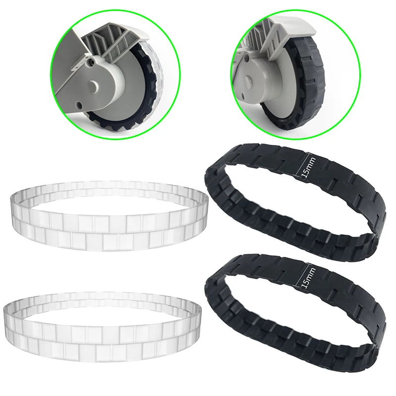 

Useful Things For Kitchen 2Pcs Robot Vacuum Cleaner Anti-wear Anti-slipTire Skin Rubber For 1S 2S T4 Household Cleaning Tools